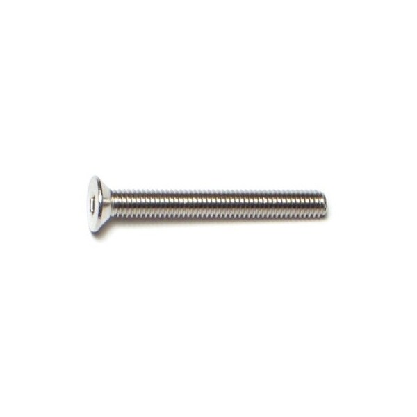 Midwest Fastener M3-0.50 Socket Head Cap Screw, Flat, Plain Stainless Steel, 25 mm Length, 8 PK 77027 - main